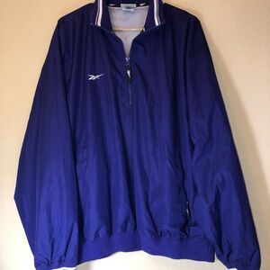 Reebok Men's Purple Half-Zip Pullover Windbreaker, Jacket, Large, pre-owned